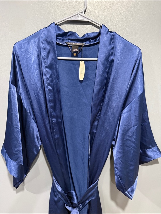 Victoria's Secret Other - Victoria's Secret Royal Blue Satin Kimono Robe